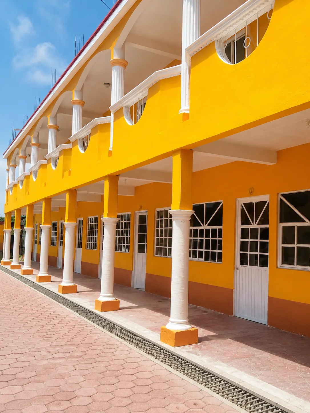 Corredor de columnas del Hotel Antonio